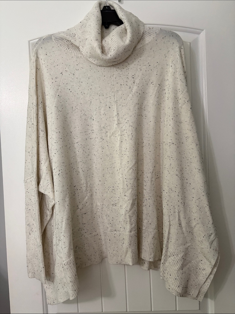 new directions Cream Speckled Cowl Neck Sweater